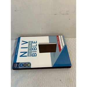 NIV Zondervan large print Bible brown thin 10x6.5 new